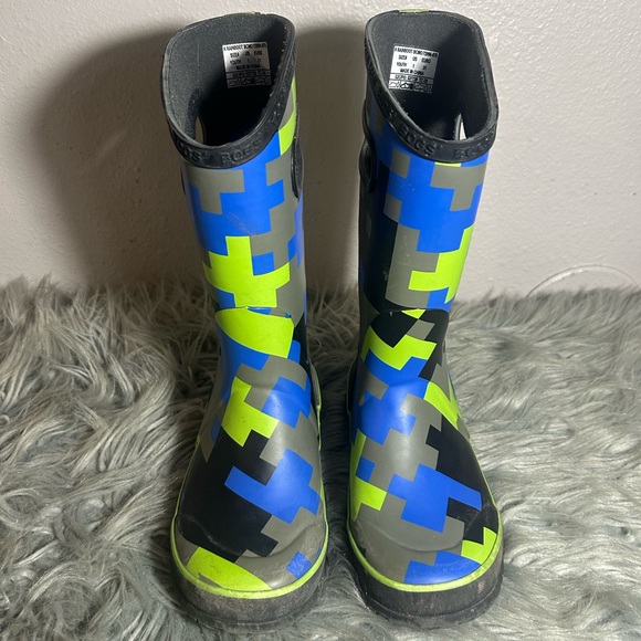 BOGS KID'S RAINBOOT BIG CAMO Colorful Camouflage Rain Boots Size 1 - Picture 7 of 9